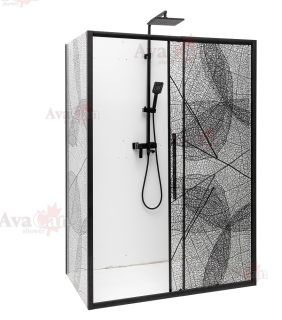 Душевой уголок AvaCan FB 140-160 + SB 80 чёрный